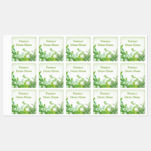 Étiquettes Design Herbes vertes
