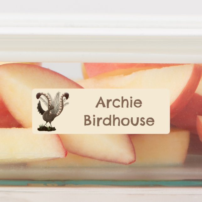 Étiquettes Dessin animé personnalisé de oiseau lyre super mig (Apposé)