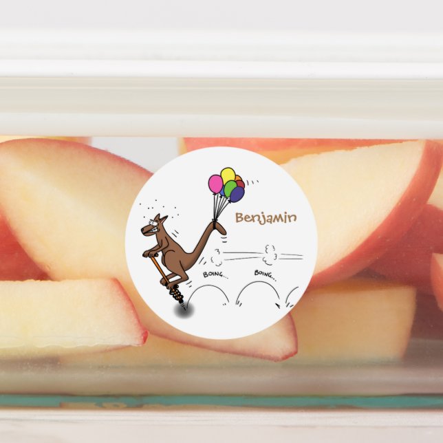 Étiquettes Dessin d'humour australien kangourou (Apposé)