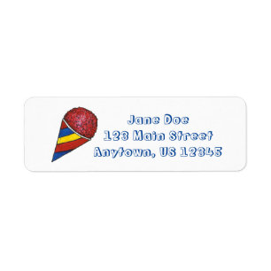 Étiquettes d'été Red Blue Snocone