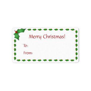 Étiquettes d'étiquette de cadeau de Noël