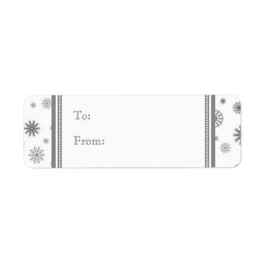 Étiquettes d'étiquette de cadeau de Noël de neige
