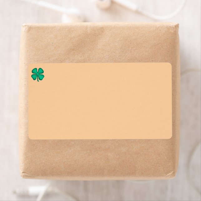 Étiquettes d'expédition brun Trèfle irlandais Luck (En situation)