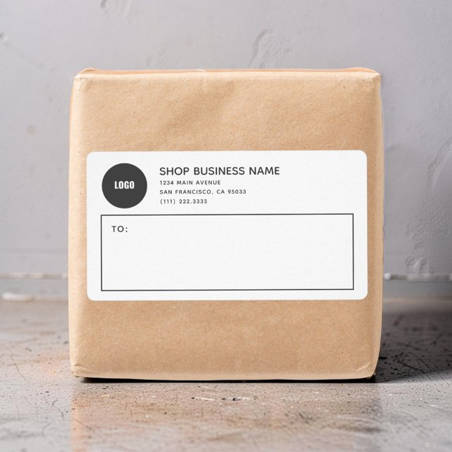 Étiquettes d'expédition de courrier rondes simples (Créateur téléchargé)