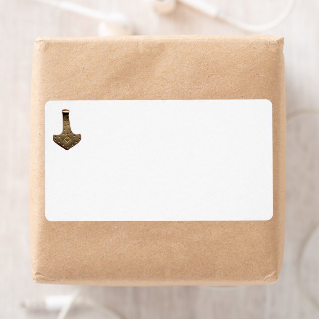 Étiquettes d'expédition de marteau de Thor en or (En situation)