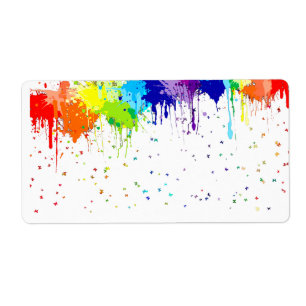 ÉTIQUETTES D'EXPÉDITION DE PEINTURE D'ÉGOUTTURE