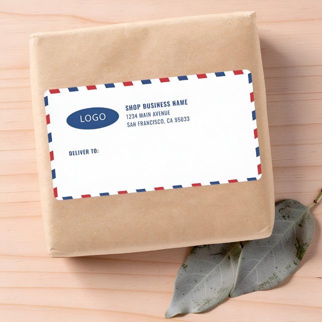 Étiquettes d'expédition et de courrier avec logo d (Créateur téléchargé)