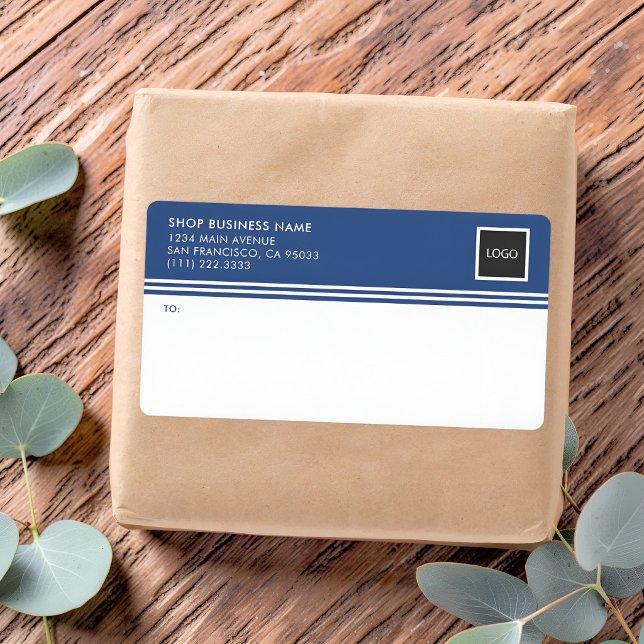Étiquettes d'expédition et de courrier avec logo d (Créateur téléchargé)