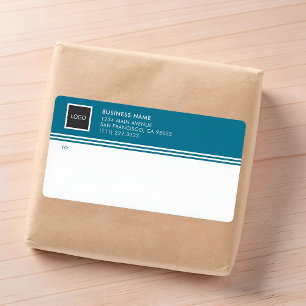 Étiquettes d'expédition et de courrier avec logo d