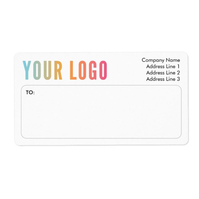 Étiquettes d'expédition et de mailing avec logo d' (Devant)