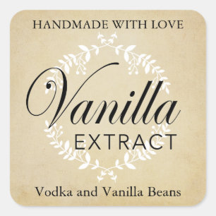 Étiquettes d'extraction de vanille personnalisable