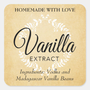 Étiquettes d'extraction de vanille personnalisable