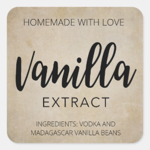 Étiquettes d'extraction de vanille personnalisable