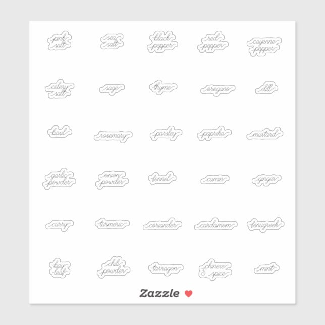 Étiquettes d'herbes et d'épices (Feuille)