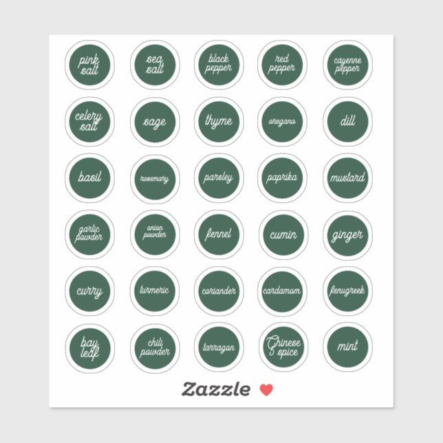 Étiquettes d'herbes et d'épices (Feuille)