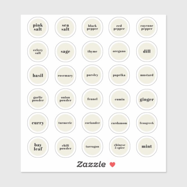 Étiquettes d'herbes et d'épices (Feuille)