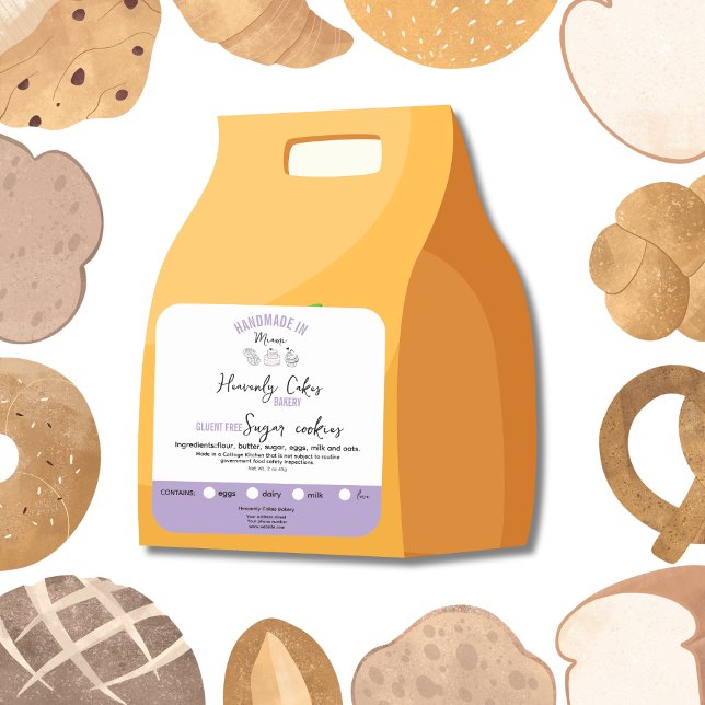 Étiquettes d'ingrédients pour Cookies au Chocolat  (Créateur téléchargé)