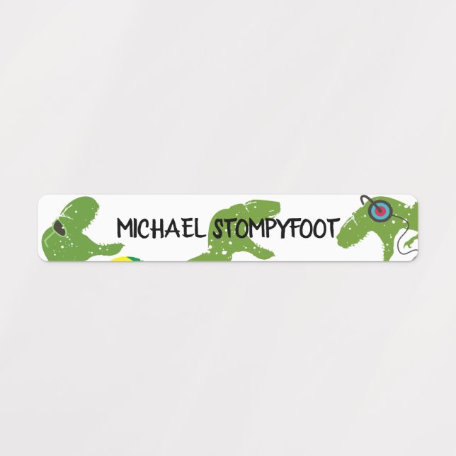 Étiquettes Dinosaur t-rex autocollants d'identification de pl (Design 4)