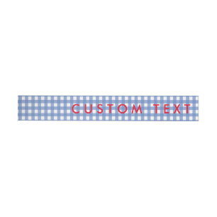 Étiquettes d'invitation à enrouler autour Gingham 
