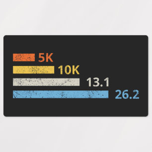 Étiquettes Distances de course I - 5K 10K 13,1 26,2 Marathoni