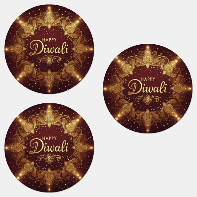 Étiquettes Diwali doré (Groupe)