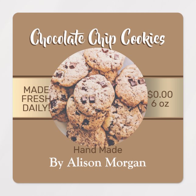 Étiquettes do-it-yourself Nom du produit Photo Logo Info Brow (Design 2)