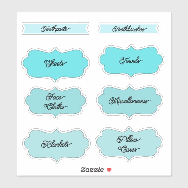 Étiquettes d'organisation de la maison (Feuille)