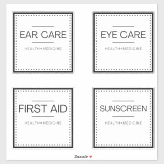 Étiquettes d'organisation moderne pour bain