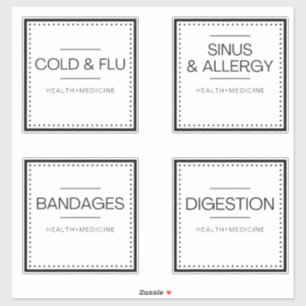 Étiquettes d'organisation moderne pour bain