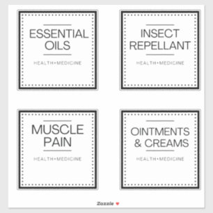 Étiquettes d'organisation moderne pour bain