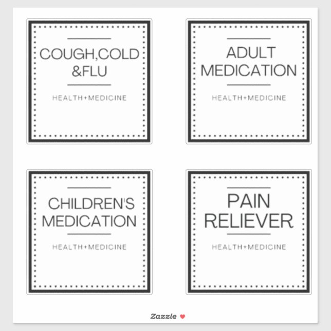 Étiquettes d'organisation moderne pour bain (Feuille)