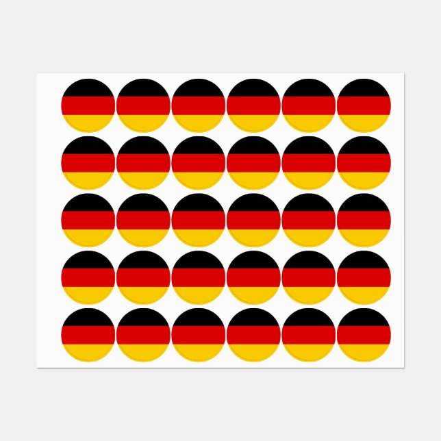 Étiquettes Drapeau allemand (Feuille)