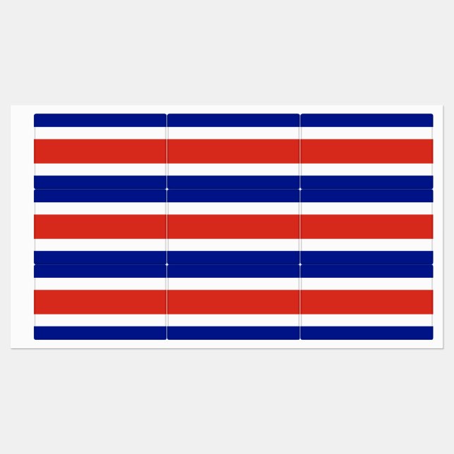 Étiquettes Drapeau civil du Costa Rica (Feuille)