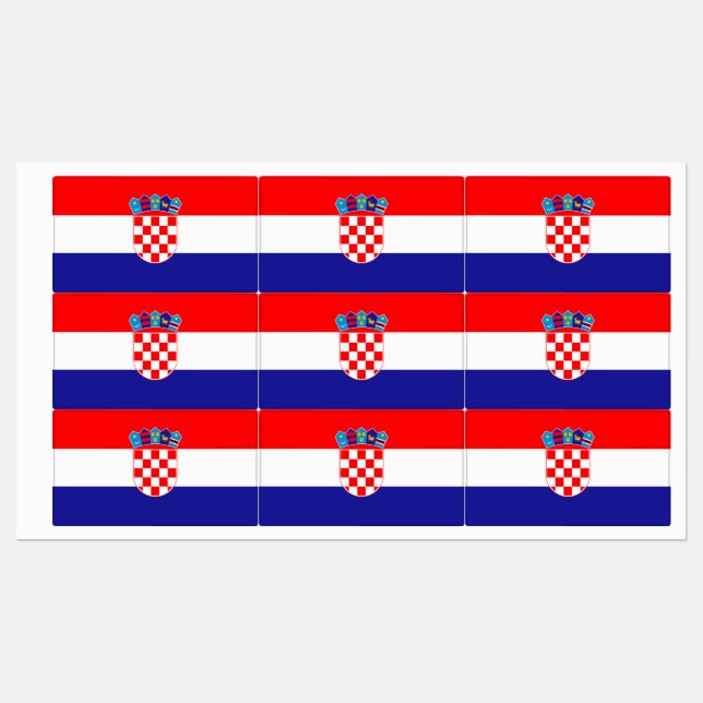 Étiquettes Drapeau croate (Feuille)