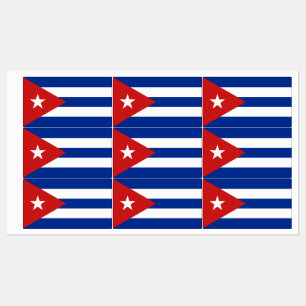 Étiquettes Drapeau Cuba