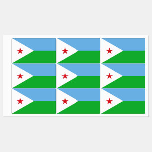 Étiquettes Drapeau de Djibouti