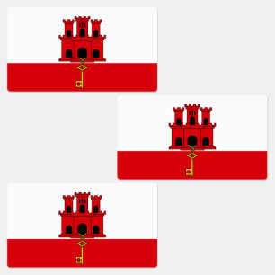 Étiquettes Drapeau de Gibraltar
