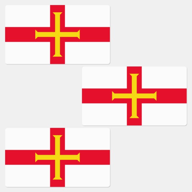 Étiquettes Drapeau de Guernesey (Groupe)
