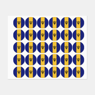 Étiquettes Drapeau de la Barbade