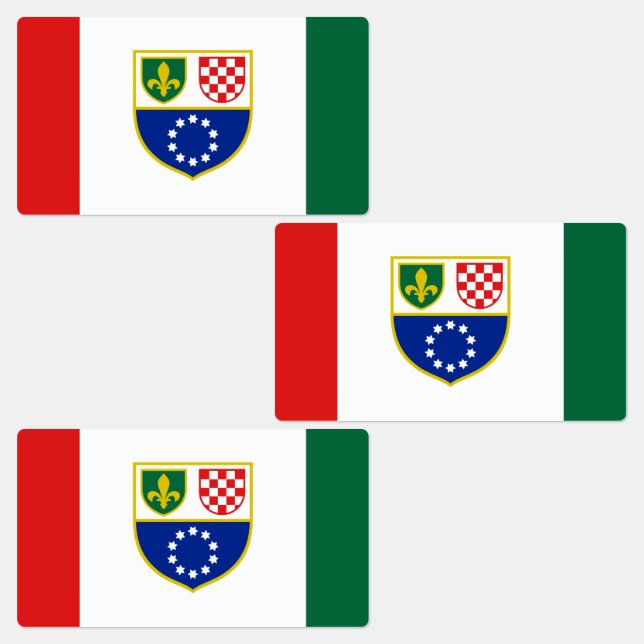 Étiquettes Drapeau de la Fédération de Bosnie-Herzégovine (Groupe)