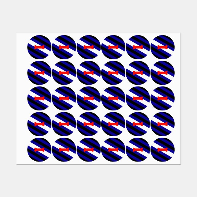 Étiquettes Drapeau de la fierté de jeu de chiots de SlipperyJ (Feuille)
