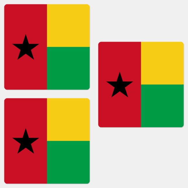 Étiquettes Drapeau de la Guinée Bissau (Groupe)