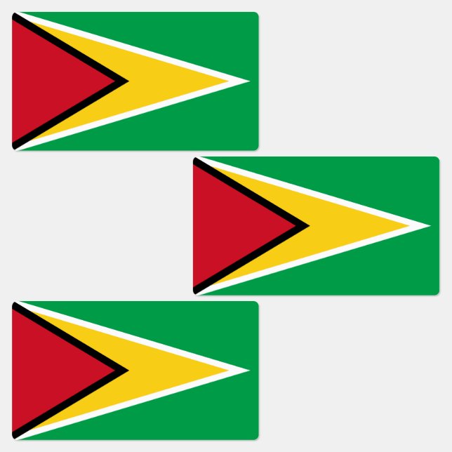 Étiquettes Drapeau de la Guyane (Groupe)