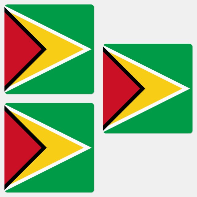 Étiquettes Drapeau de la Guyane (Groupe)