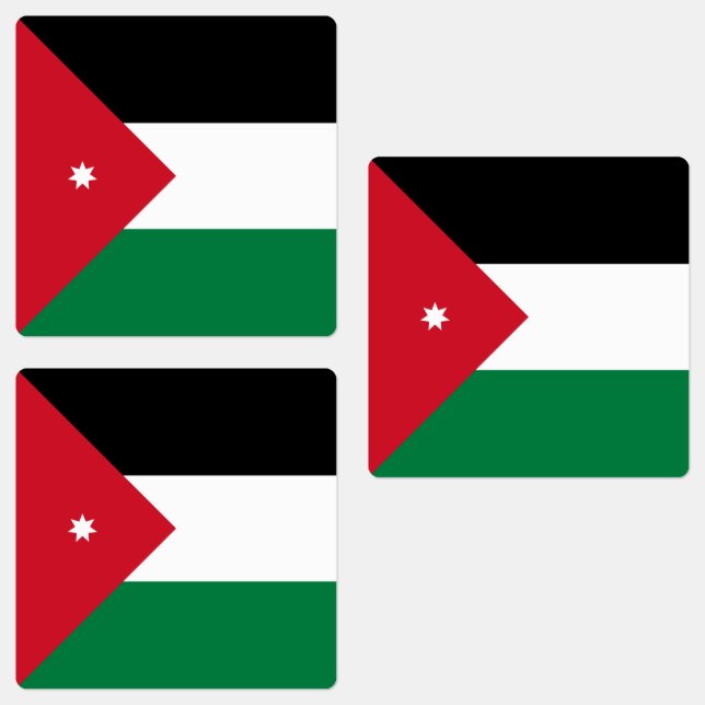 Étiquettes Drapeau de la Jordanie (Groupe)