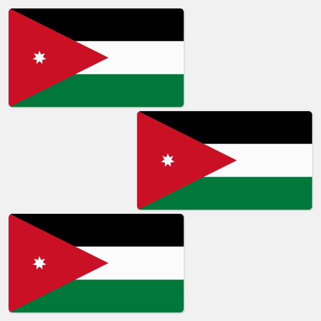 Étiquettes Drapeau de la Jordanie (Groupe)