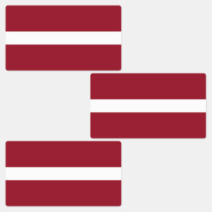 Étiquettes Drapeau de la Lettonie