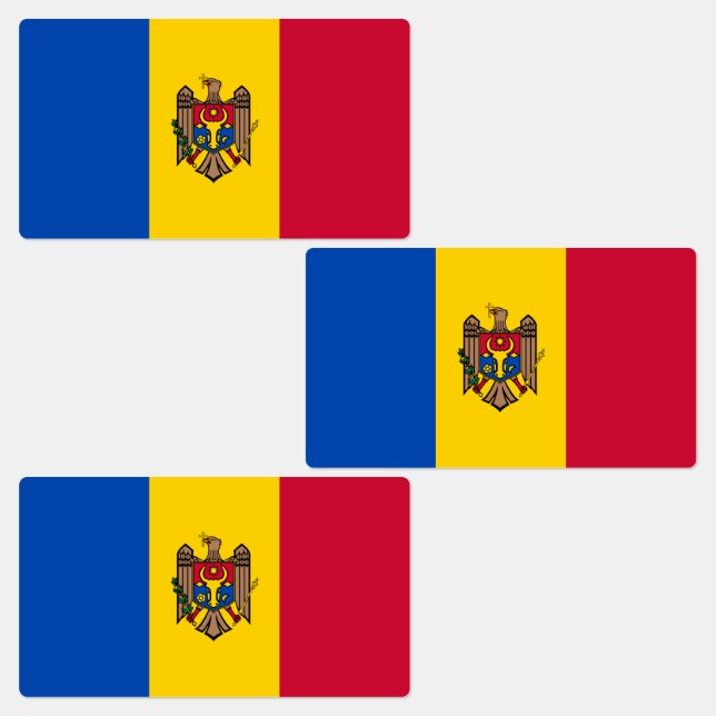 Étiquettes Drapeau de la Moldavie (Groupe)