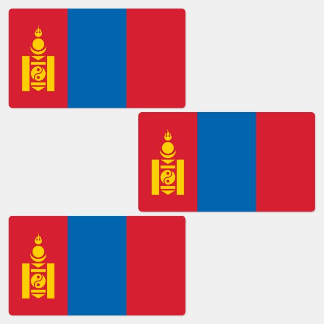 Étiquettes Drapeau de la Mongolie (Groupe)