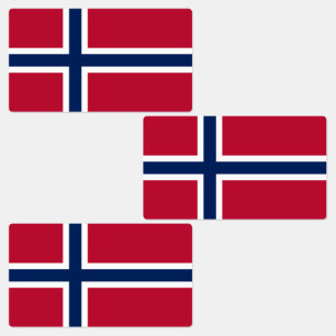 Étiquettes Drapeau de la Norvège